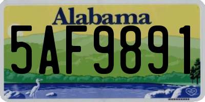 AL license plate 5AF9891