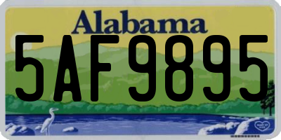 AL license plate 5AF9895
