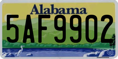 AL license plate 5AF9902