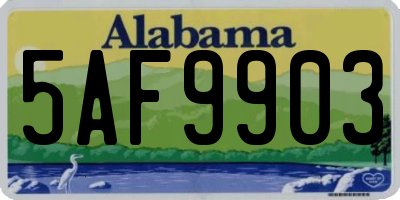 AL license plate 5AF9903