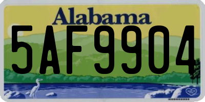 AL license plate 5AF9904