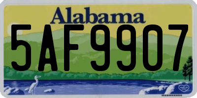 AL license plate 5AF9907