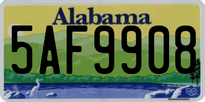 AL license plate 5AF9908