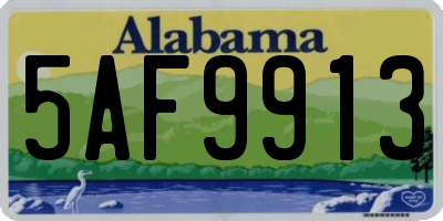 AL license plate 5AF9913