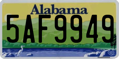 AL license plate 5AF9949