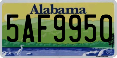 AL license plate 5AF9950