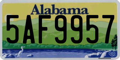 AL license plate 5AF9957