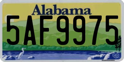 AL license plate 5AF9975