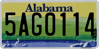 AL license plate 5AG0114
