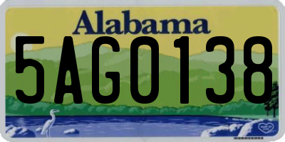 AL license plate 5AG0138