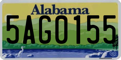 AL license plate 5AG0155