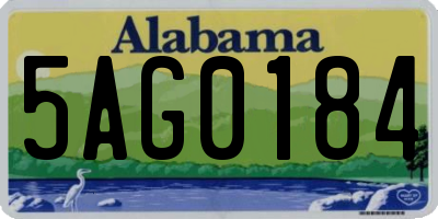 AL license plate 5AG0184