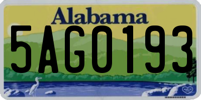 AL license plate 5AG0193
