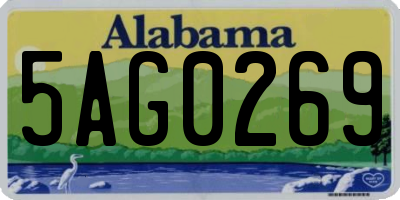 AL license plate 5AG0269