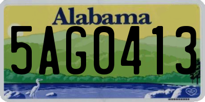 AL license plate 5AG0413