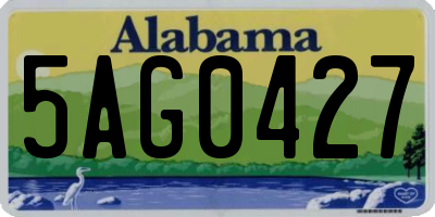 AL license plate 5AG0427