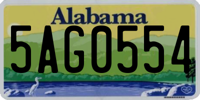 AL license plate 5AG0554