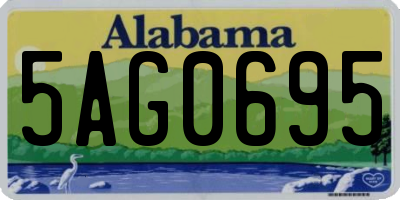 AL license plate 5AG0695