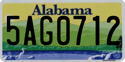 AL license plate 5AG0712
