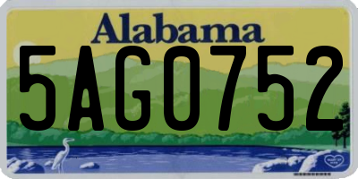 AL license plate 5AG0752