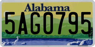 AL license plate 5AG0795
