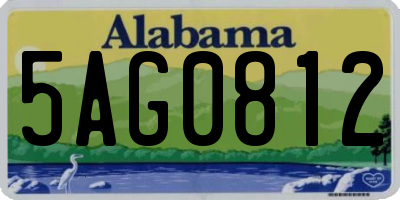 AL license plate 5AG0812