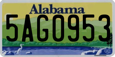 AL license plate 5AG0953