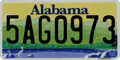 AL license plate 5AG0973