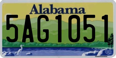 AL license plate 5AG1051