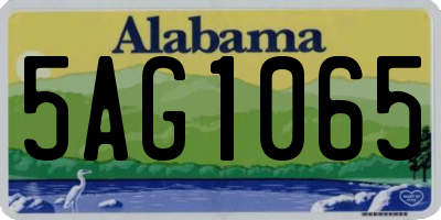 AL license plate 5AG1065
