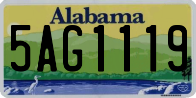 AL license plate 5AG1119