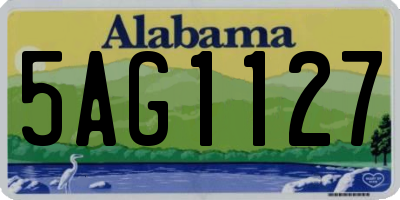 AL license plate 5AG1127