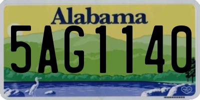 AL license plate 5AG1140