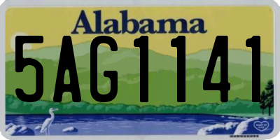 AL license plate 5AG1141