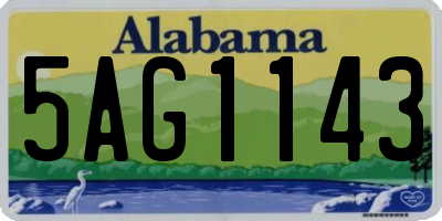 AL license plate 5AG1143