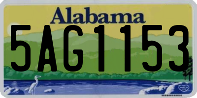 AL license plate 5AG1153