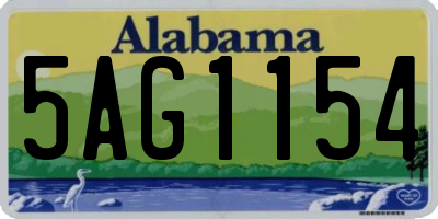 AL license plate 5AG1154
