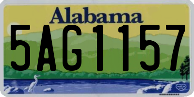 AL license plate 5AG1157