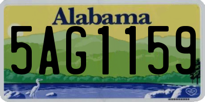 AL license plate 5AG1159