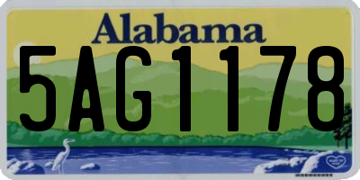 AL license plate 5AG1178