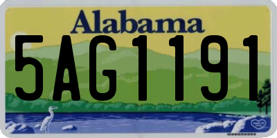 AL license plate 5AG1191