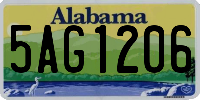 AL license plate 5AG1206