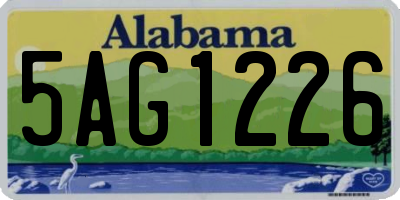 AL license plate 5AG1226