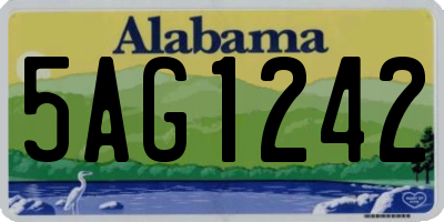 AL license plate 5AG1242