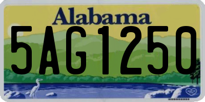 AL license plate 5AG1250