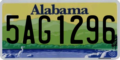 AL license plate 5AG1296