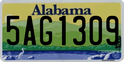 AL license plate 5AG1309