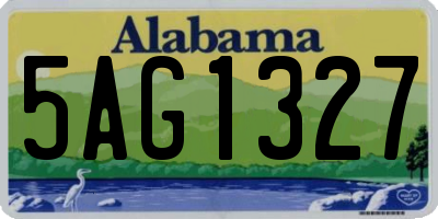 AL license plate 5AG1327