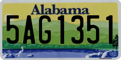 AL license plate 5AG1351