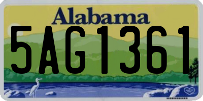 AL license plate 5AG1361